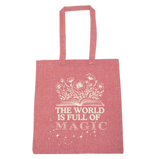Lightweight Recycled Canvas Tote Bag - HAPPY HEATHER RED