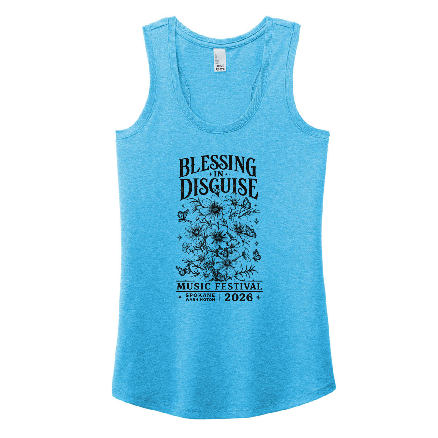 BID 2026 - District® Women’s Perfect Tri® Racerback Tank - TURQUOISE FROST