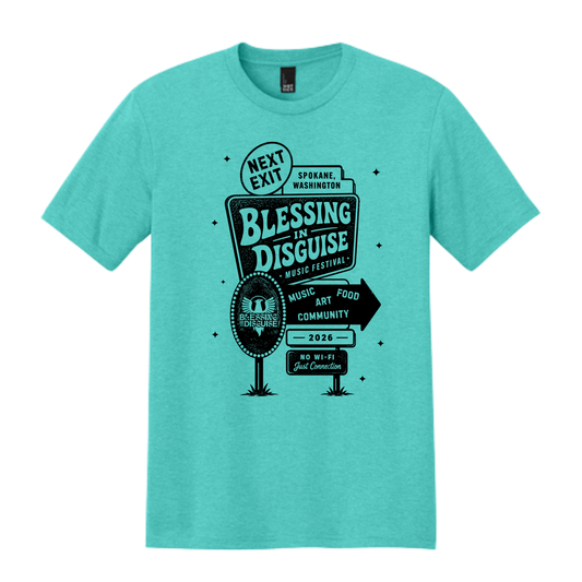 BID 2026 - District® Perfect Tri® Tee - AQUA HEATHER