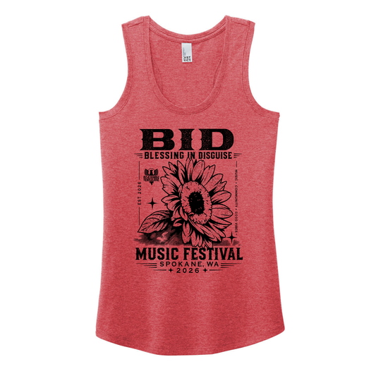 BID 2026 - District® Women’s Perfect Tri® Racerback Tank - RED FROST