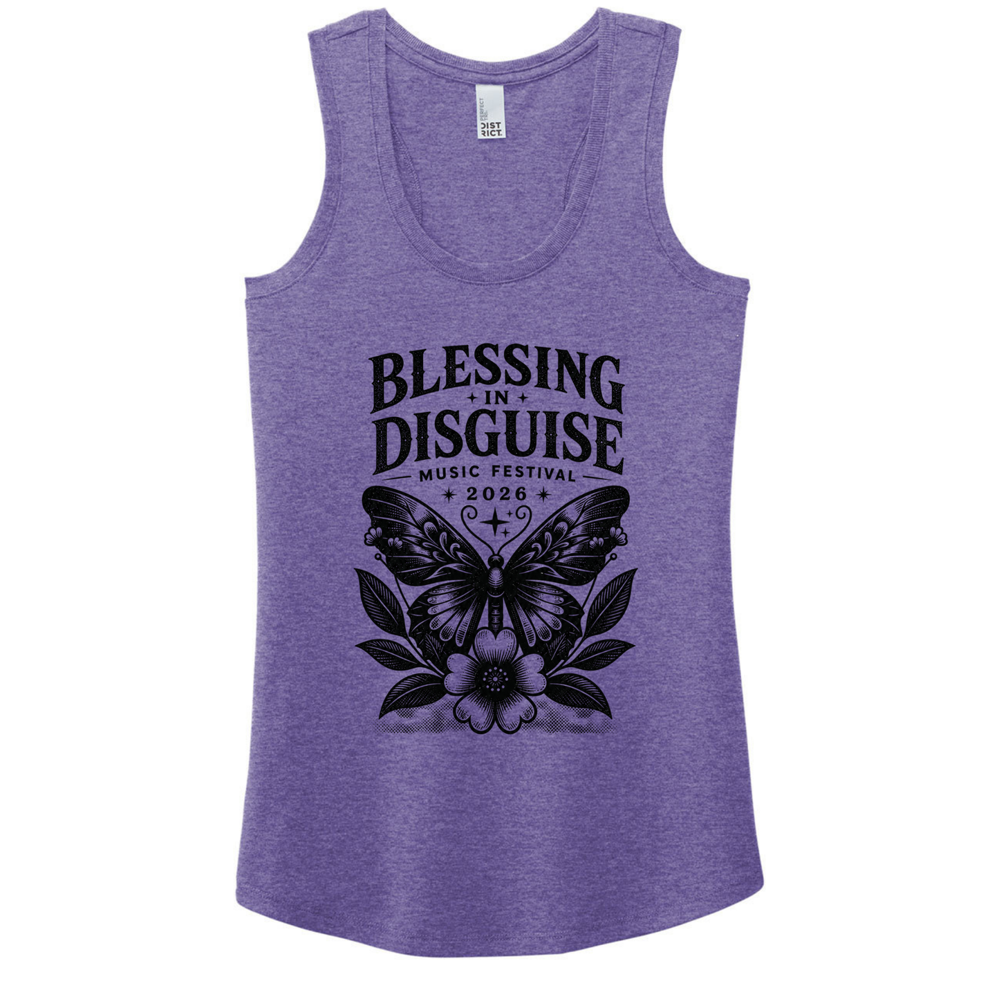 BID 2026 - District® Women’s Perfect Tri® Racerback Tank - PURPLE FROST