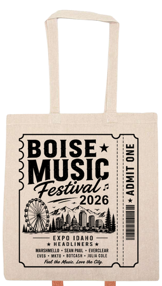 BMF 2026 - Liberty Lightweight Recycled Canvas Tote - TICKET LOGO