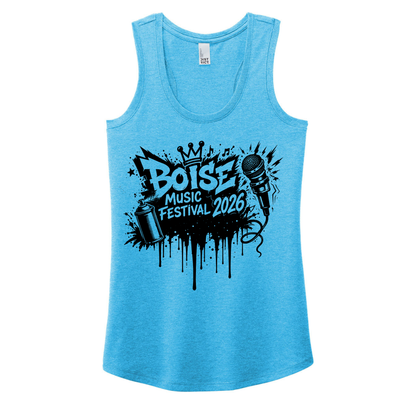 BMF 2026 - District® Women’s Perfect Tri® Racerback Tank - TURQUOISE FROST