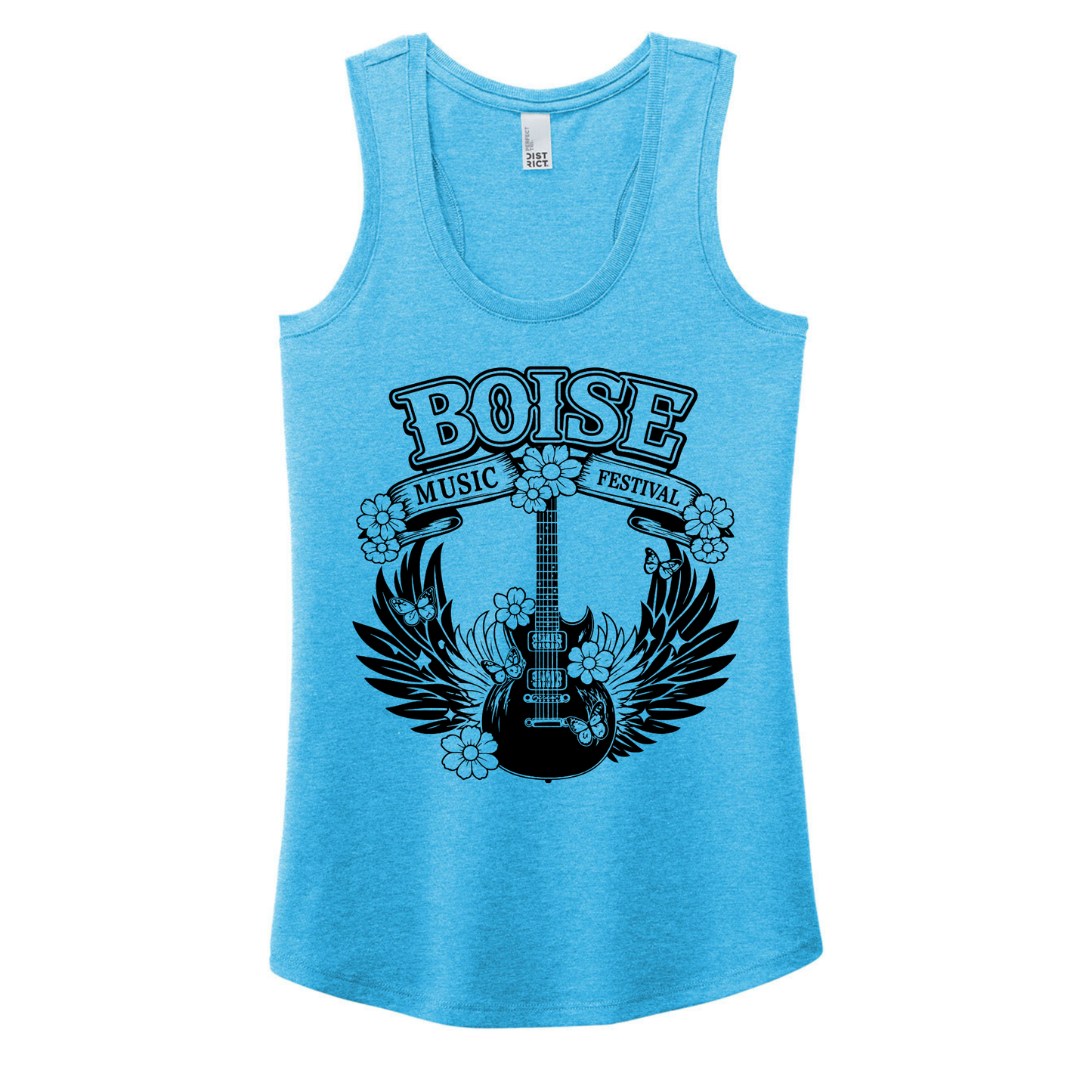 BMF 2026 - District® Women’s Perfect Tri® Racerback Tank - TURQUOISE FROST