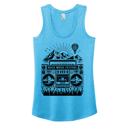 BMF 2026 - District® Women’s Perfect Tri® Racerback Tank - TURQUOISE FROST