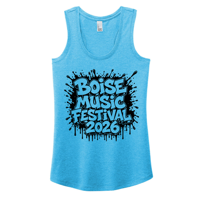 BMF 2026 - District® Women’s Perfect Tri® Racerback Tank - TURQUOISE FROST