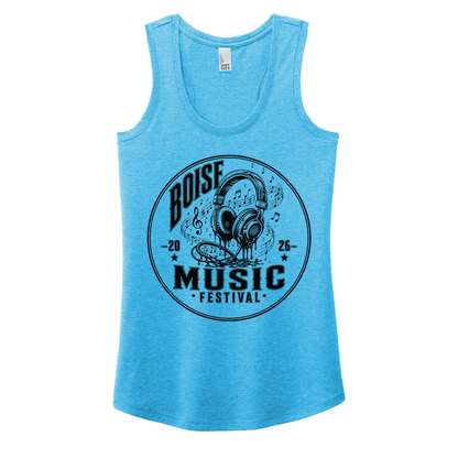 BMF 2026 - District® Women’s Perfect Tri® Racerback Tank - TURQUOISE FROST