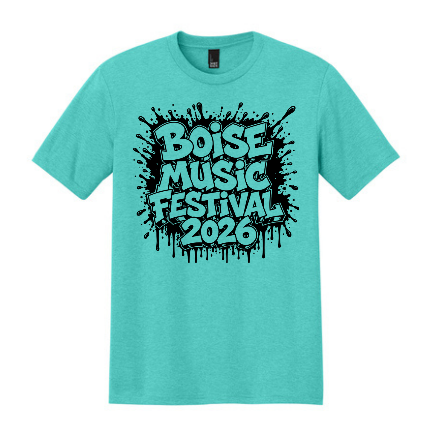 BMF 2026 - District® Perfect Tri® Tee - AQUA HEATHER