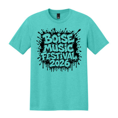 BMF 2026 - District® Perfect Tri® Tee - AQUA HEATHER