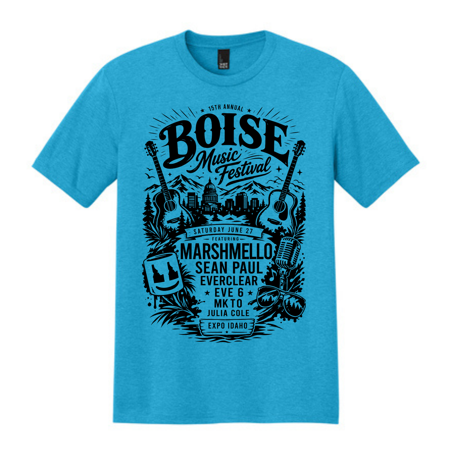 BMF 2026 - District® Perfect Tri® Tee - TURQUOISE FROST