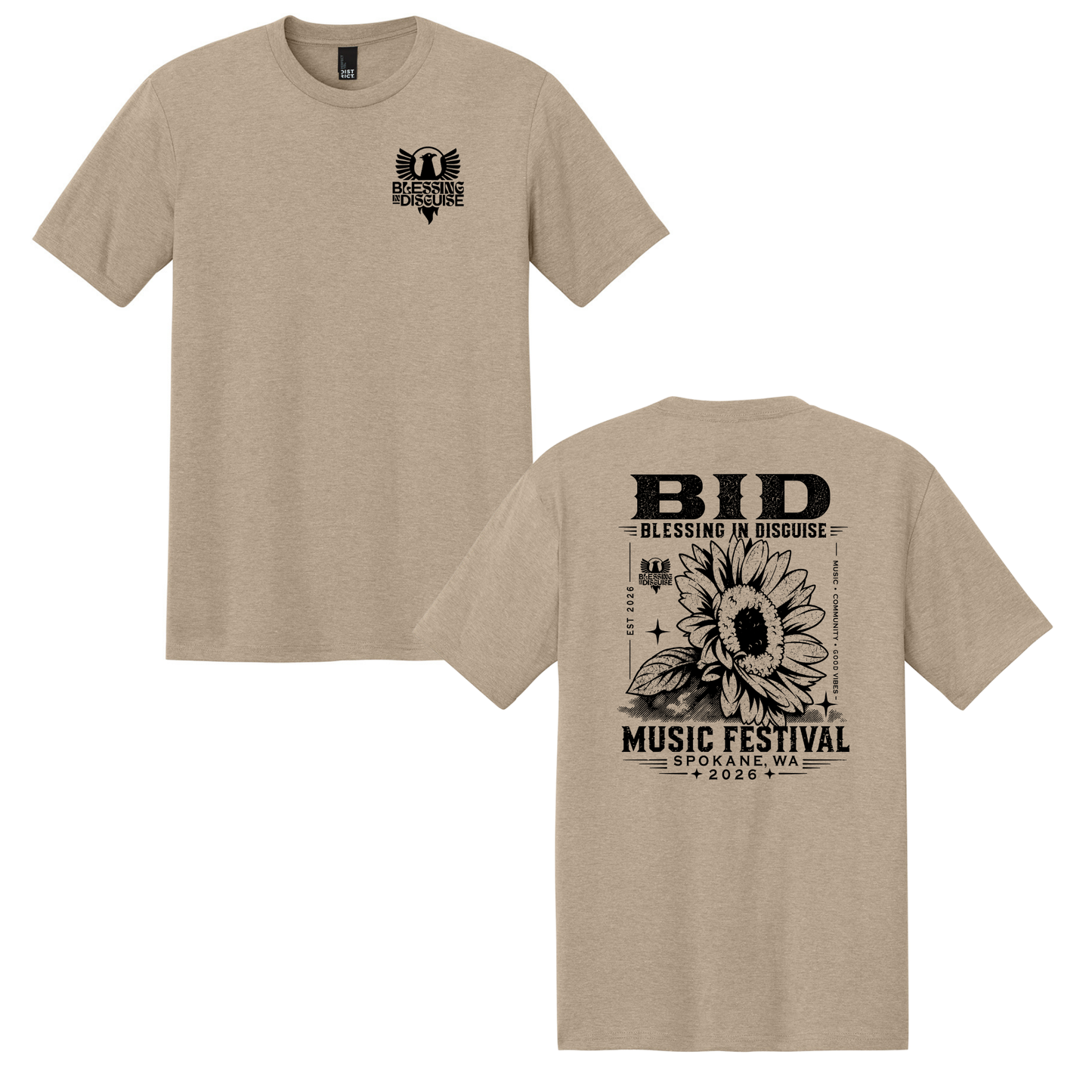 BID 2026 - District® Perfect Tri® Tee - DESERT TAN
