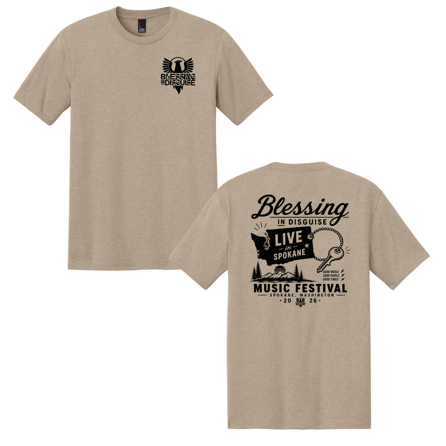 BID 2026 - District® Perfect Tri® Tee - DESERT TAN
