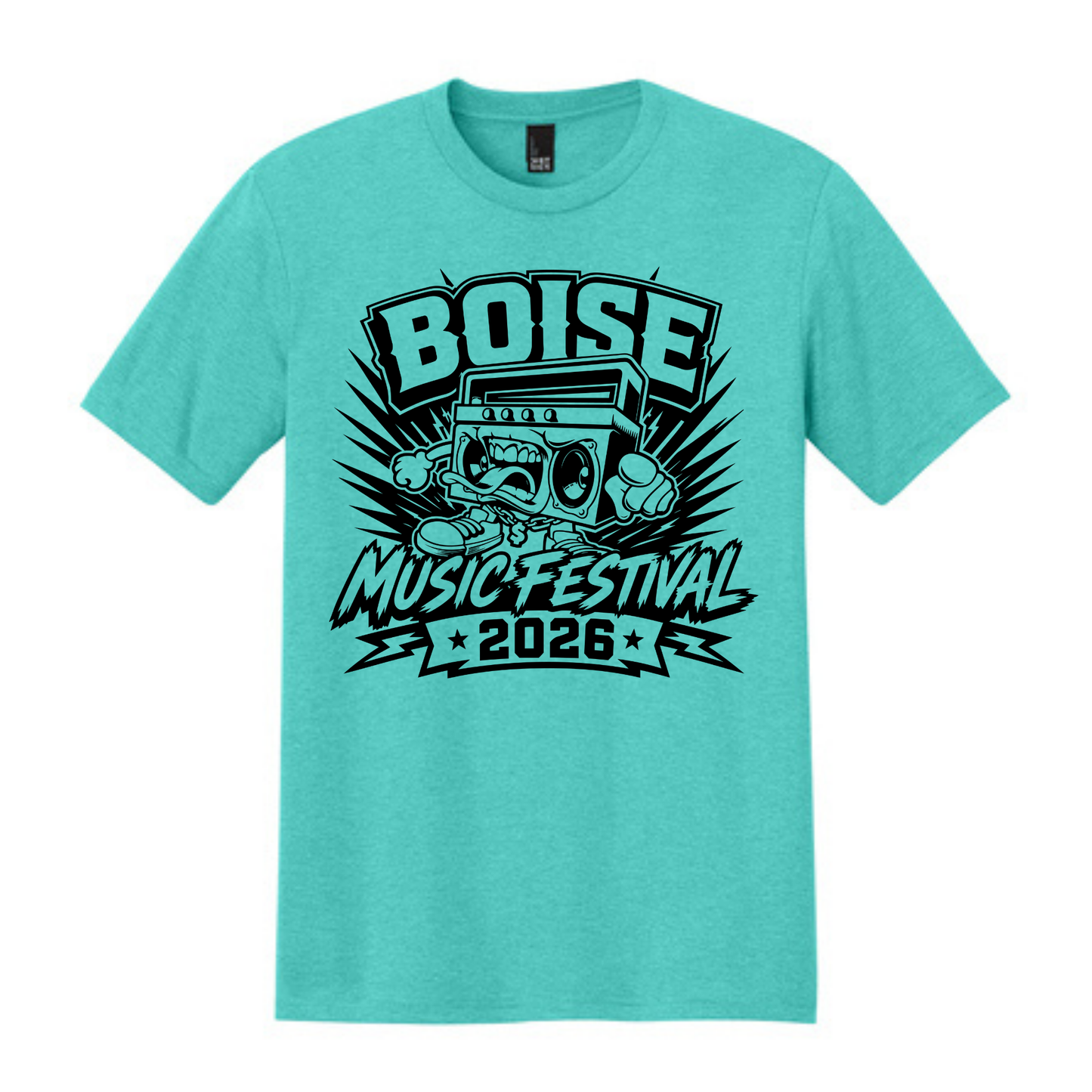 BMF 2026 - District® Perfect Tri® Tee - AQUA HEATHER