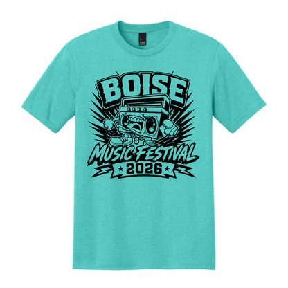 BMF 2026 - District® Perfect Tri® Tee - AQUA HEATHER