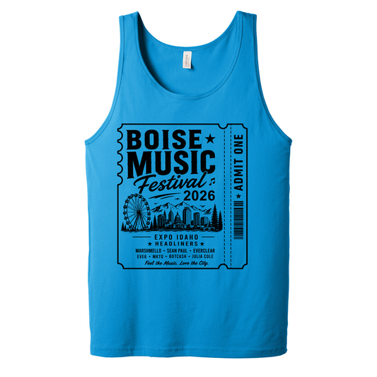 BMF 2026 - BELLA+CANVAS® Unisex Jersey Tank - NEON BLUE
