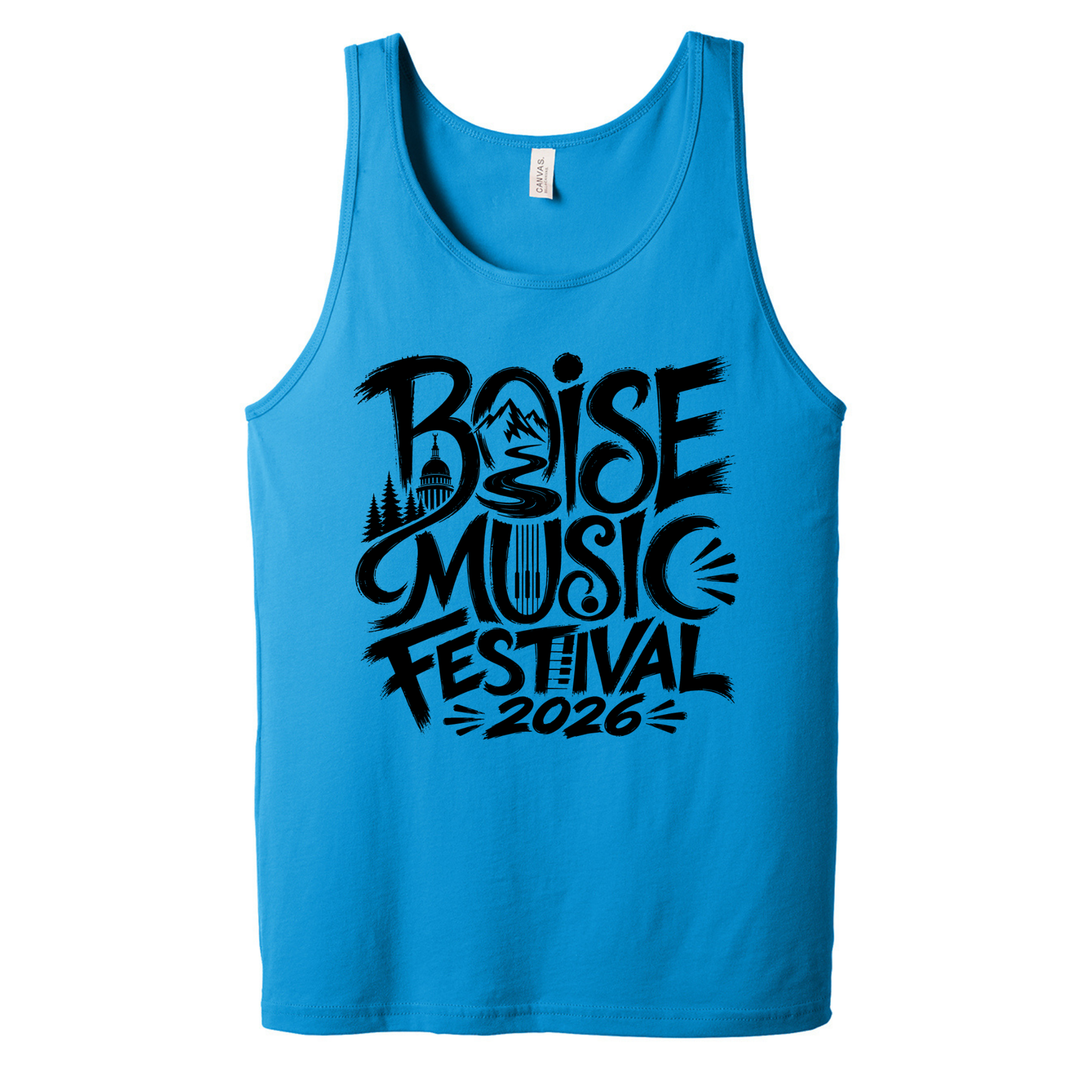 BMF 2026 - BELLA+CANVAS® Unisex Jersey Tank - NEON BLUE