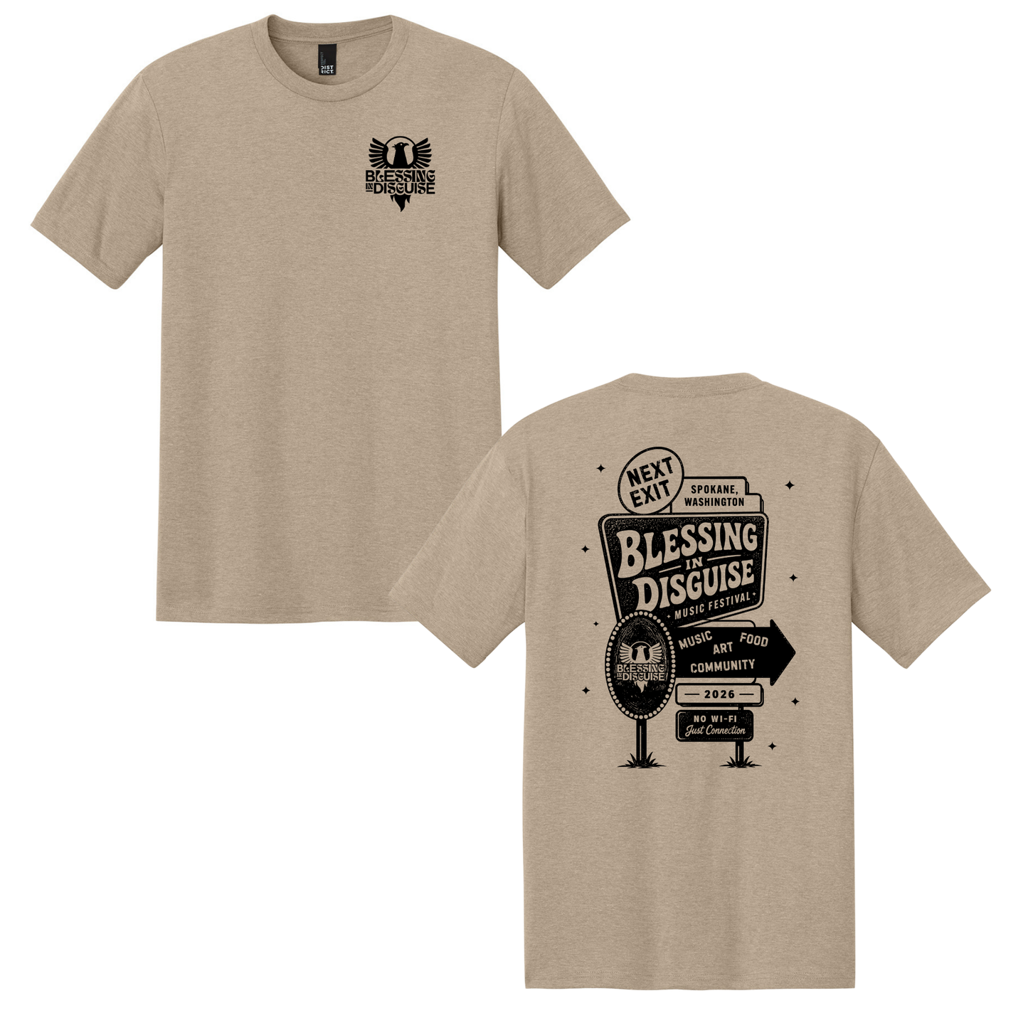 BID 2026 - District® Perfect Tri® Tee - DESERT TAN