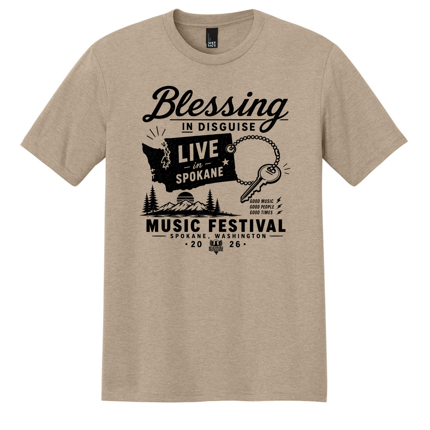 BID 2026 - District® Perfect Tri® Tee - DESERT TAN