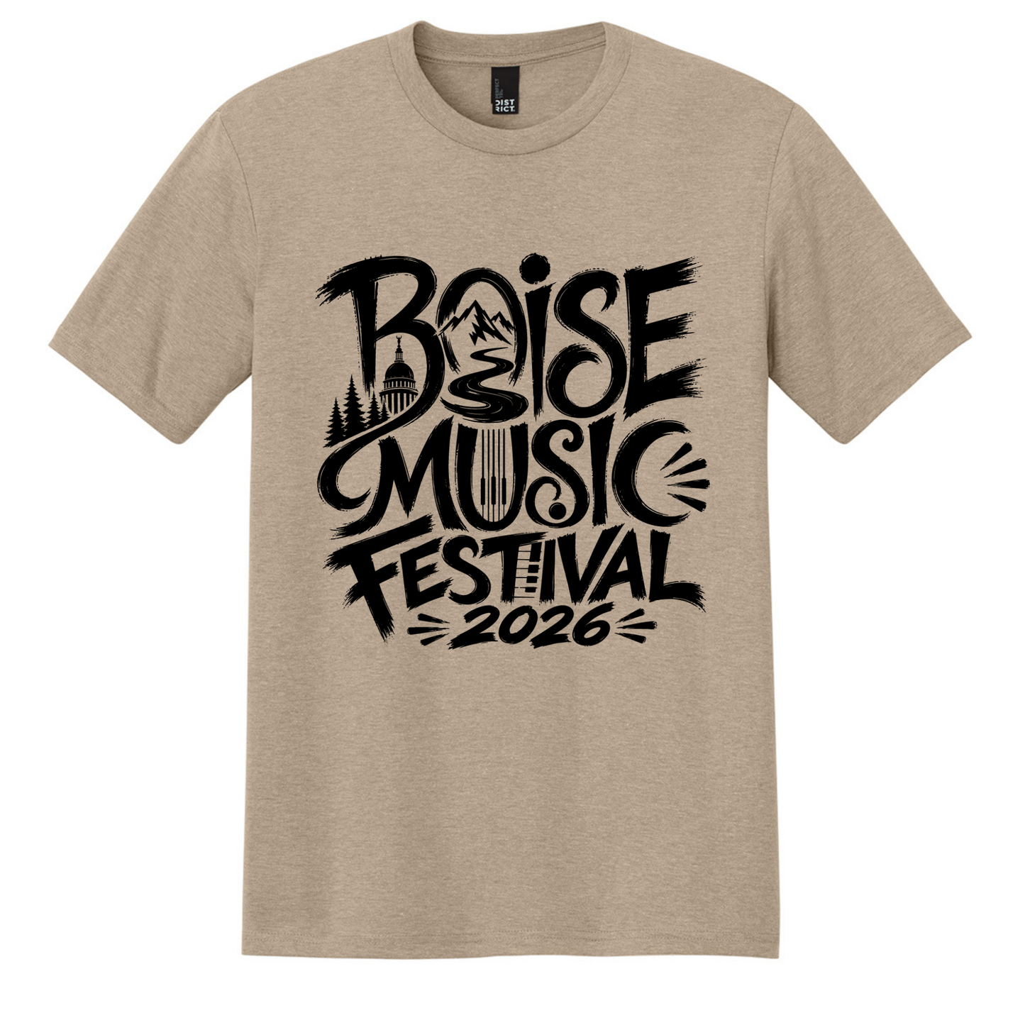 BMF 2026 - District® Perfect Tri® Tee - DESERT TAN