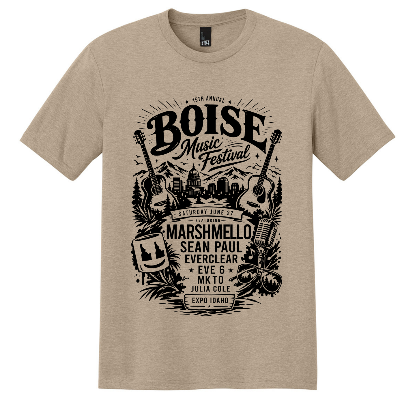 BMF 2026 - District® Perfect Tri® Tee - DESERT TAN
