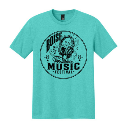 BMF 2026 - District® Perfect Tri® Tee - AQUA HEATHER