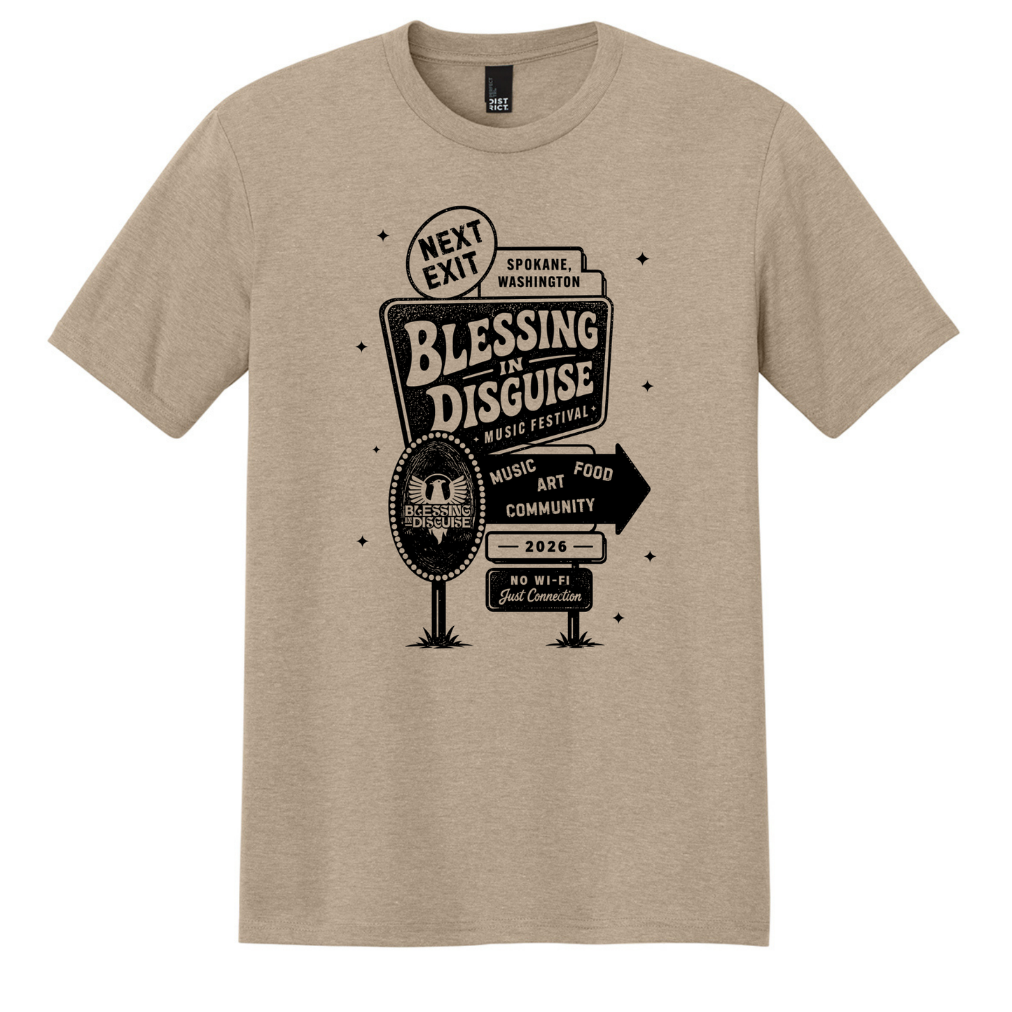 BID 2026 - District® Perfect Tri® Tee - DESERT TAN