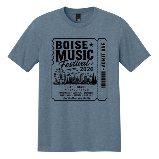 BMF 2026 - District® Perfect Tri® Tee - FLINT BLUE
