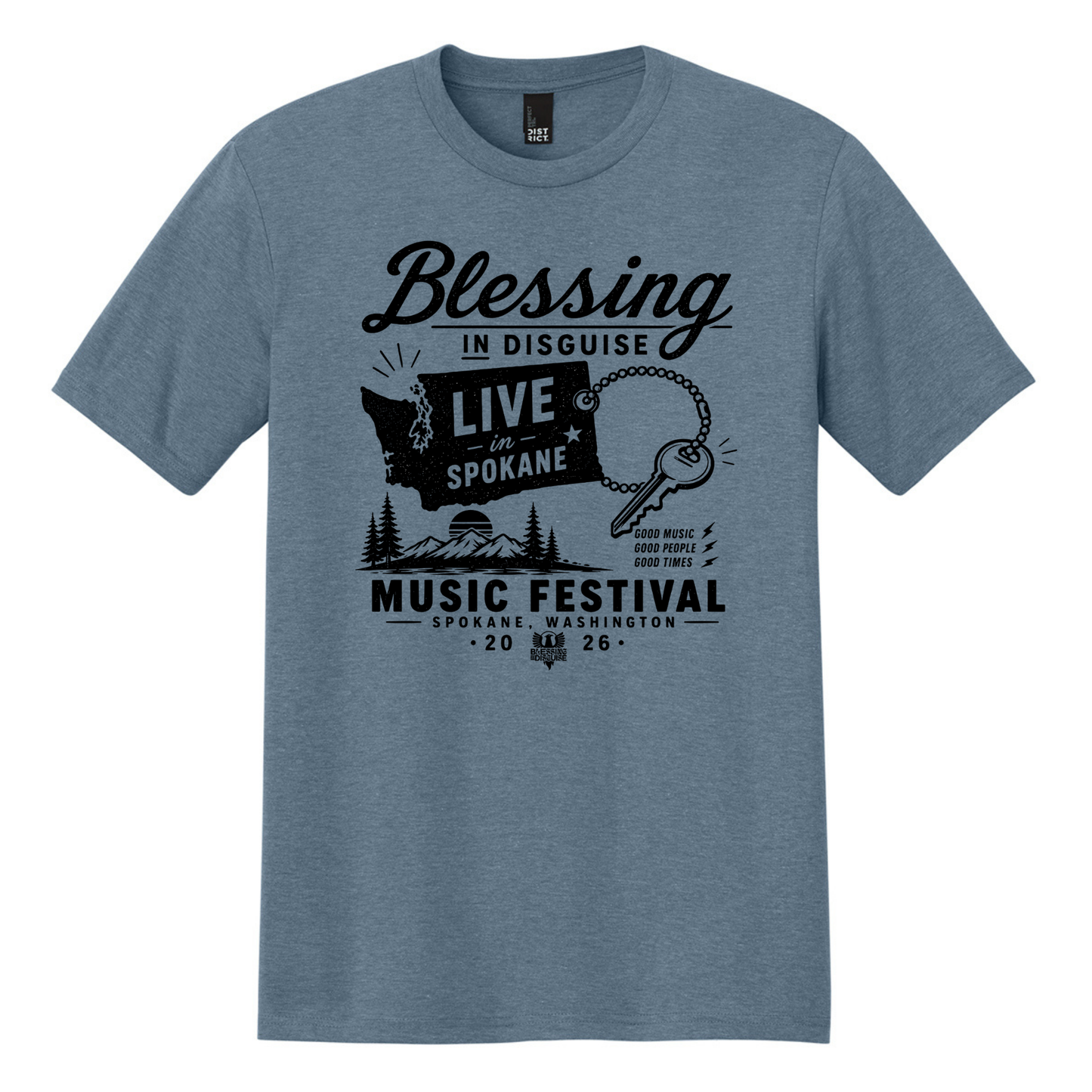BID 2026 - District® Perfect Tri® Tee - FLINT BLUE