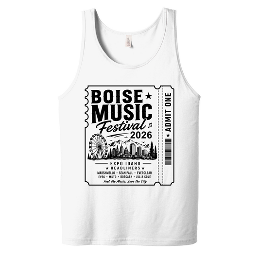 BMF 2026 - BELLA+CANVAS® Unisex Jersey Tank - WHITE