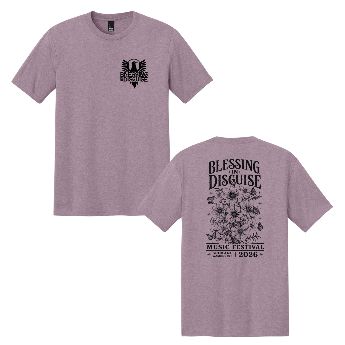 BID 2026 - District® Perfect Tri® Tee - HEATHERED LAVENDER