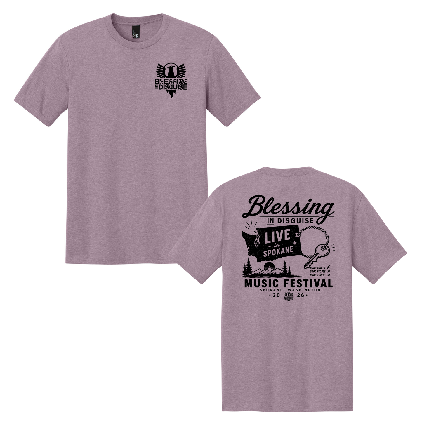 BID 2026 - District® Perfect Tri® Tee - HEATHERED LAVENDER