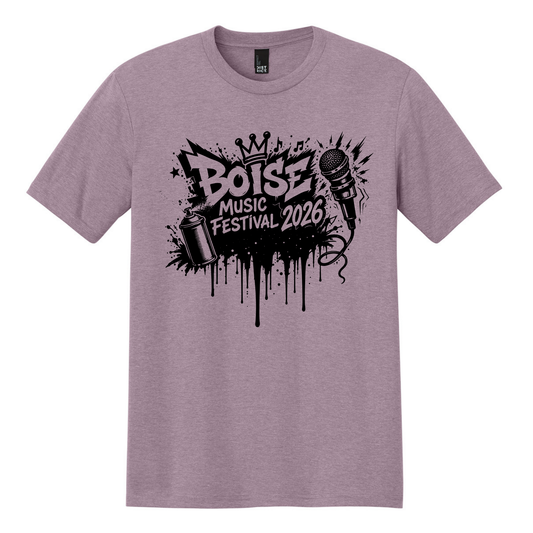 BMF 2026 - District® Perfect Tri® Tee - HEATHERED LAVENDER