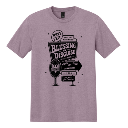 BID 2026 - District® Perfect Tri® Tee - HEATHERED LAVENDER