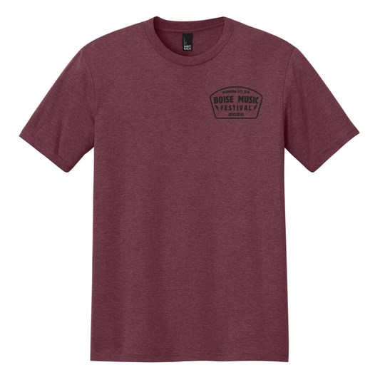 BMF 2026 - District® Perfect Tri® Tee - MAROON FROST