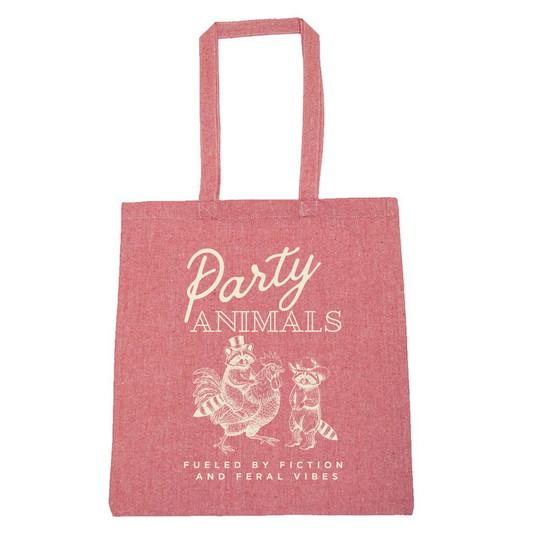 Lightweight Recycled Canvas Tote Bag - HAPPY HEATHER RED