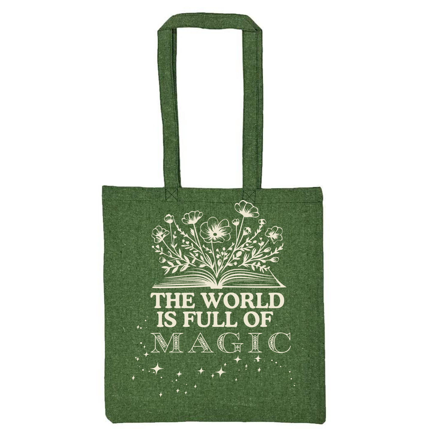 Lightweight Recycled Canvas Tote Bag - HEATHER GREEN