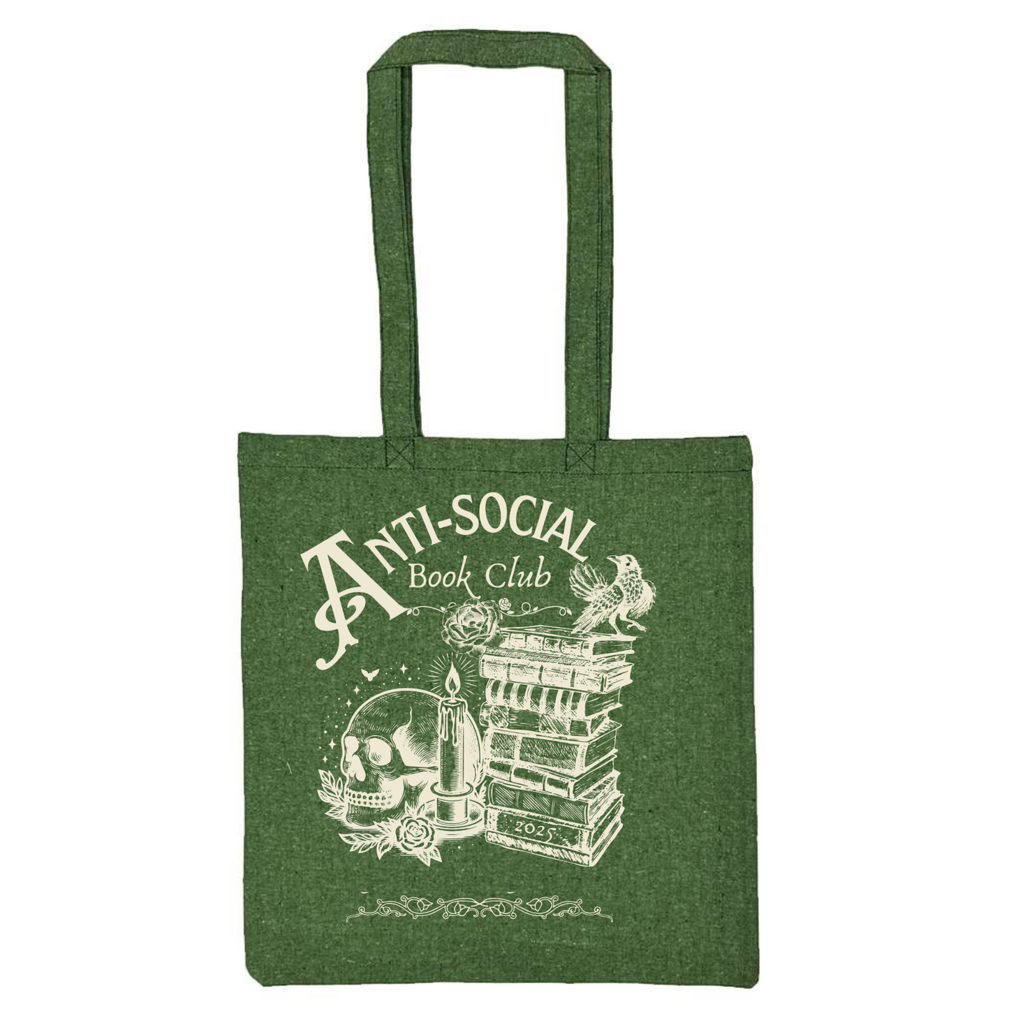 Lightweight Recycled Canvas Tote Bag - HEATHER GREEN