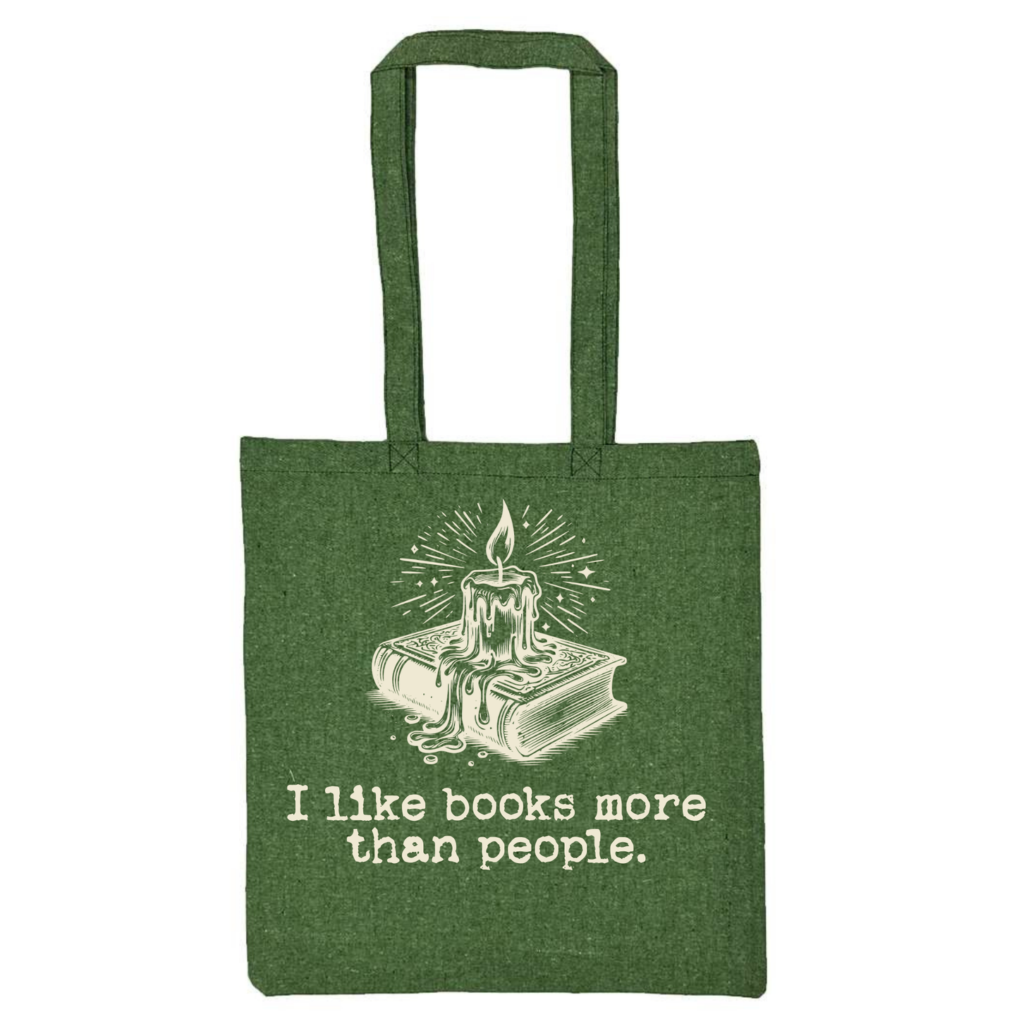 Lightweight Recycled Canvas Tote Bag - HEATHER GREEN