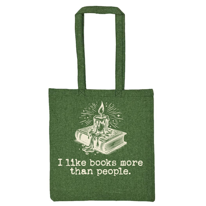 Lightweight Recycled Canvas Tote Bag - HEATHER GREEN