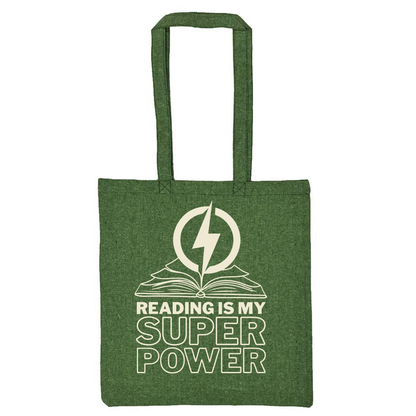 Lightweight Recycled Canvas Tote Bag - HEATHER GREEN