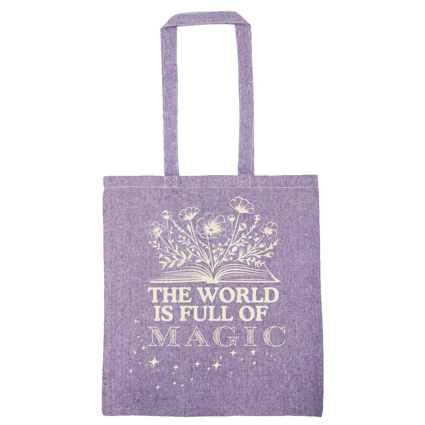 Lightweight Recycled Canvas Tote Bag - HEATHER PURPLE