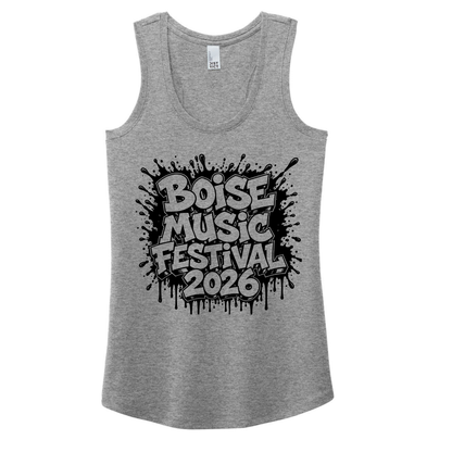 BMF 2026 - District® Women’s Perfect Tri® Racerback Tank - GREY FROST
