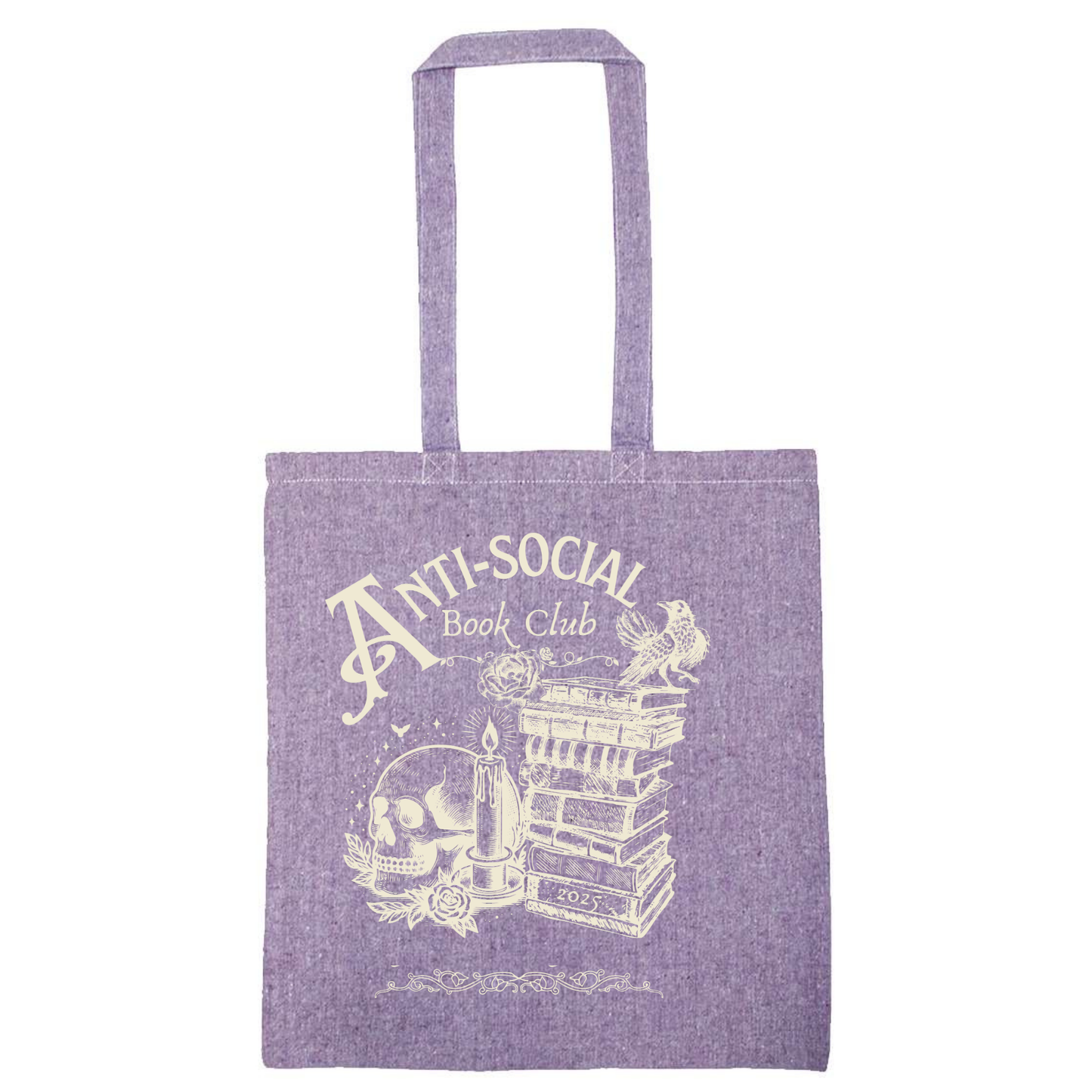 Lightweight Recycled Canvas Tote Bag - HEATHER PURPLE