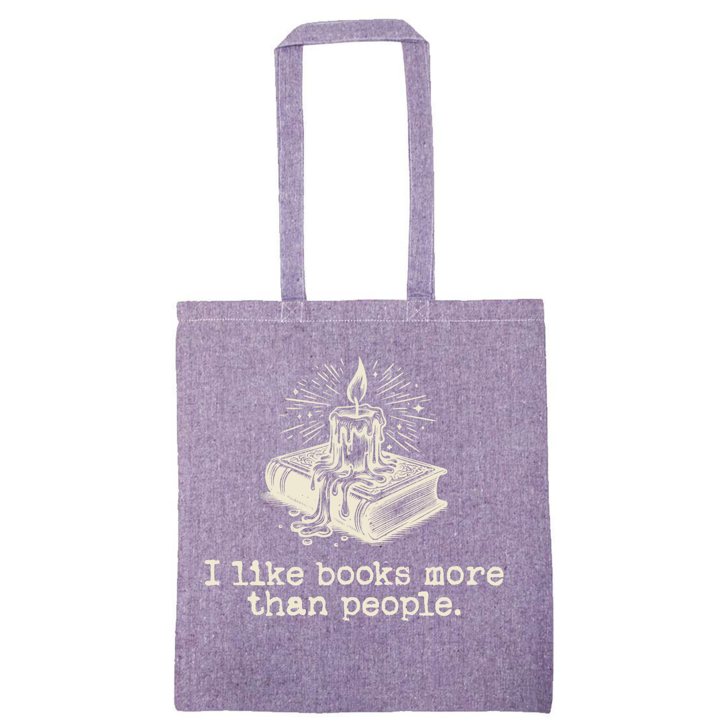 Lightweight Recycled Canvas Tote Bag - HEATHER PURPLE