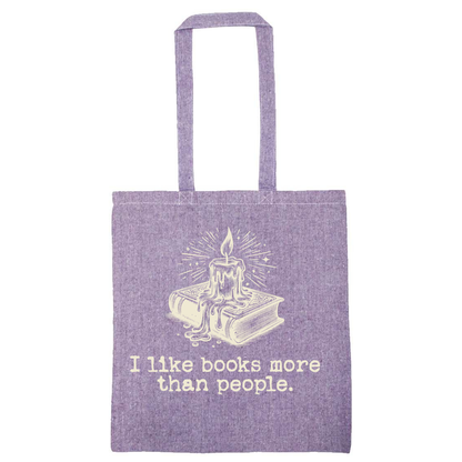 Lightweight Recycled Canvas Tote Bag - HEATHER PURPLE
