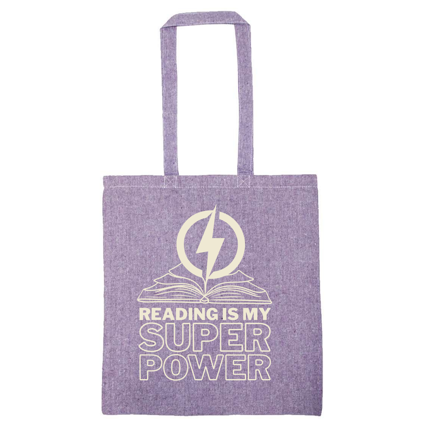 Lightweight Recycled Canvas Tote Bag - HEATHER PURPLE