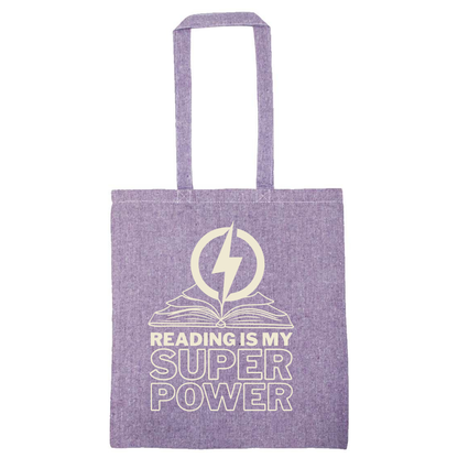 Lightweight Recycled Canvas Tote Bag - HEATHER PURPLE