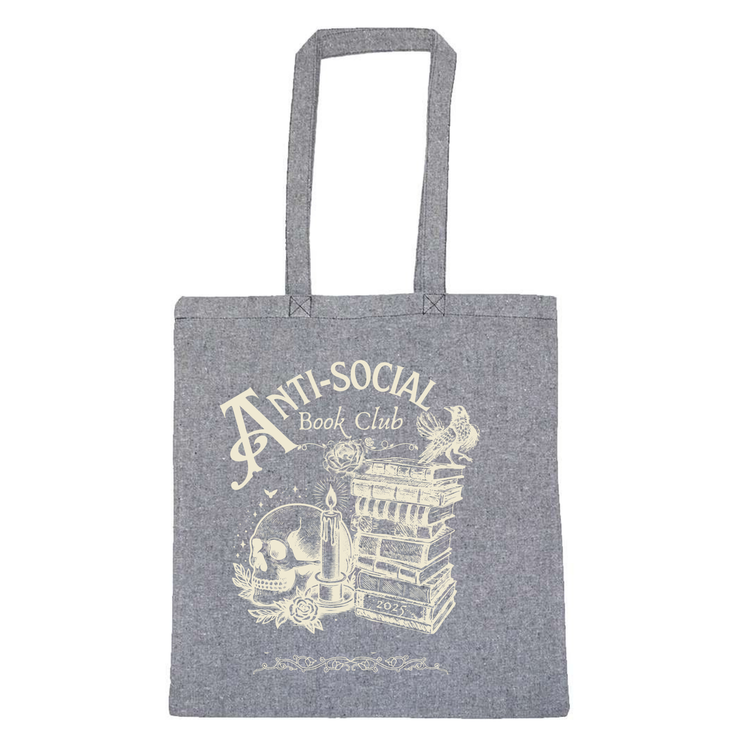 Lightweight Recycled Canvas Tote Bag - HEATHER CHARCOAL