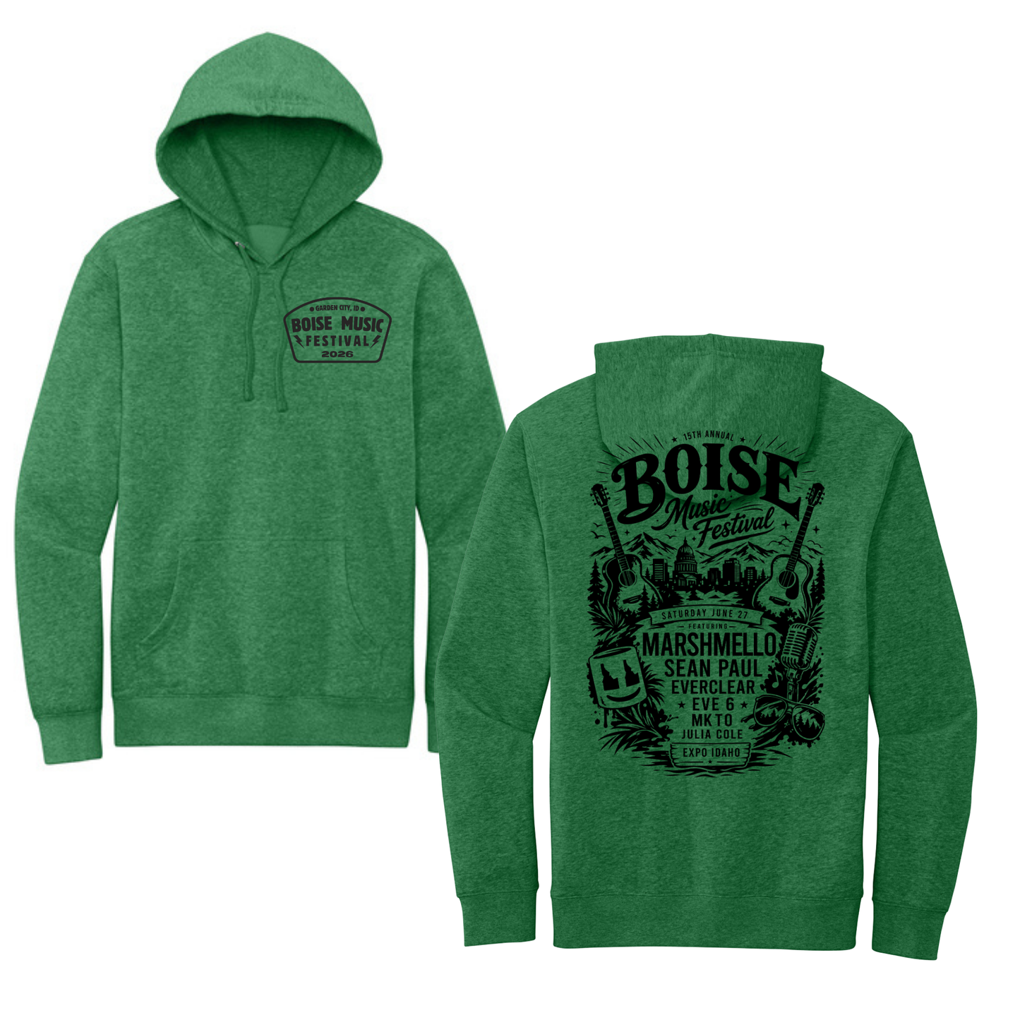 BMF 2026 - District® V.I.T.™ Fleece Hoodie - KELLY GREEN