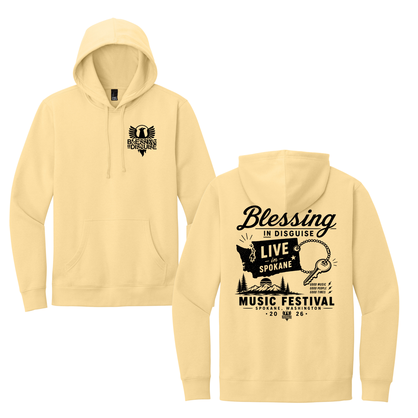 BID 2026 - District® V.I.T.™ Fleece Hoodie - LIGHT YELLOW